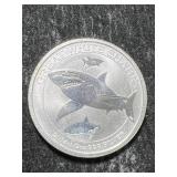 HALF TROY OZ .999 FINE SILVER 2014 AUSTRALIAN SHARK