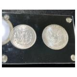 1903 US MORGAN SILVER DOLLAR WITH 2003 SILVER EAGLE