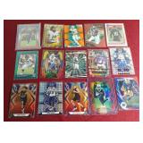 (15) Football Cards - All Prizms, Inserts, Etc.