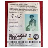 2020-21 Chronicles Anthony Edwards Lottery Ticket Insert Rookie