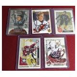 (5) Autographed Hockey Cards