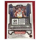 Nice 2023-24 Prizm Monopoly Anthony Edwards Prizm Card