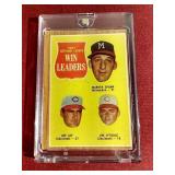 1962 Topps Warren Spahn Leaders Card