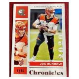 2020 Chronicles Joe Burrow Rookie Card