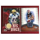 (2) Game-Used Football Jersey Cards