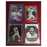 (4) Numbered Baseball Cards - All HOFers