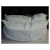 2 Pack King Firm White Duck Feather & Down Bed Pillow BOKSER HOME