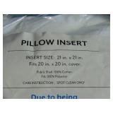 Becky Cameron White Cotton Throw Decor Pillow Insert w/Polyester Fill | 21"x21