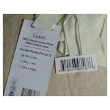 50x84 100% French Linen Window Curtain Set  BOKSER HOME
