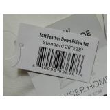2 Pack Soft White Duck Feather & Down Bed Pillow | BOKSER HOME