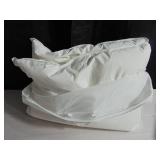 Queen  2 Pack Soft White Duck Feather & Down Bed Pillow BOKSER HOME