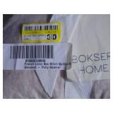2 Pack  Linen Box Stitch Quilted Shams | BOKSER HOME Putty Heather