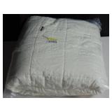 King/Cal King French Linen Box Stitch Quilt | BOKSER HOME - White