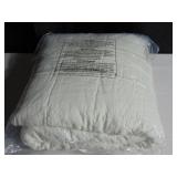 King/Cal King French Linen Box Stitch Quilt | BOKSER HOME - White