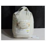 King Waffle Textured 3 Piece All Season Down-Alternative King Comforter Set in Dune