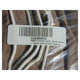 100% French Linen Duvet Cover - Clove with Cream Tipping - Queen