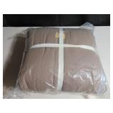 BROWN BOKSER HOME QUEEN/FULL COMFORTER FRENCH LINEN/COTTON