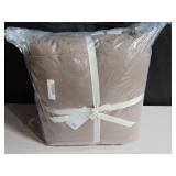 BROWN BOKSER HOME QUEEN/FULL COMFORTER FRENCH LINEN/COTTON
