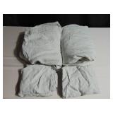 Queen Size 100% French Linen Sheet Set - Pebble Heather Gray | BOKSER HOME