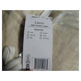 100% French Linen Fitted Sheet and Flat. King Size - Putty Heather | BOKSER HOME