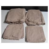 KING Size- Clove 100% French Linen Sheet Set | BOKSER HOME - WASHED