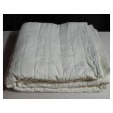 White Full/Queen Heavyweight Linen Blend Quilt - Casaluna