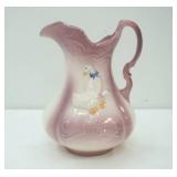 1890s Antique Ironstone Geese Pitcher. Hand-Painted