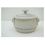Handmade Studio Pottery Stoneware Casserole Dish with Lid (signed on bottom)