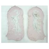 Vintage Art Nouveau-Style Wall Decor Plaques