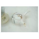 Vintage Royal Bayreuth Porcelain creamers(2) with pearlized grape cluster pattern, Tea servers