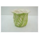 Vintage Cabbage Leaf Canister, 11" x 9.5"