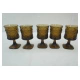 Vintage Noritake Spotlight Walnut Brown water goblets(5)