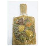 Vintage Porcelain  fruit on cutting board