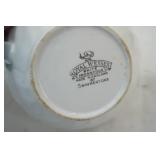 Vintage Lenox vases, Real English Ironstone  gravy boat and plate, Royal Wessex sugar bowl, Enesco Grape Pitcher,