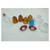 Vintage Votive candle holders, candle stick holders, vintage retro glass flower candle holder