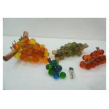 Vintage Mid Century Lucite Grape clusters on a driftwood stem