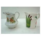Vintage Imperial Porcelain pitcher, Hand Painted pitcher