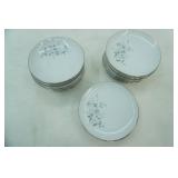 Vintage Mikasa fine China Blue rose plates (7) Dessert plates (14) & saucers (10)