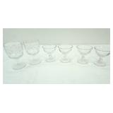 Vintage Bartlett Collins water goblet , 4 sherbert glasses