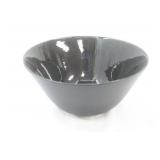 vintage Black ribbed bowl , 10" x10"