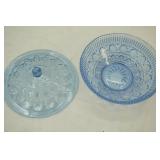 Vintage Indiana Glass Windsor covered candy dish