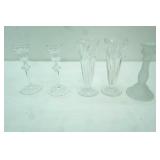 Crystal Bud Vases, Crystal Candlestick Holders, Satin Glass Swirl Candlestick Holder