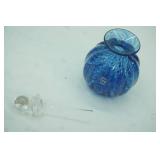Hand-Blown Art Glass Perfume Bottle