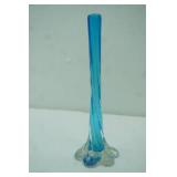 Vintage Blue Murano Glass Bud Vase
