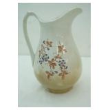 Antique Pearl White Ironstone Pitcher. Goodwin Bros