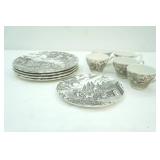 Vintage/Antique Royal Mail Ironstone Brown Transferware England.