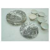 Vintage/Antique Royal Mail Ironstone Brown Transferware England.