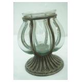 Vintage Caged Glass Candle Holder