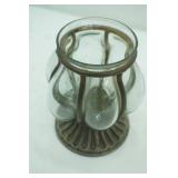 Vintage Caged Glass Candle Holder