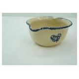 Vintage Marshall Pottery Heart-Shaped Spongeware Bowl
